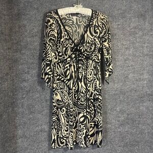 Vintage Y2K Julie's Closet Floral Midi Dress Womens L Boho Bell Sleeve Fairycore